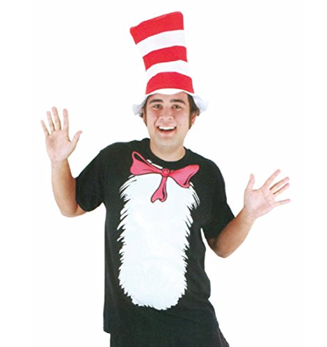 Elope Dr. Seuss Cat in The Hat Short Sleeved Adult T-Shirt, Large