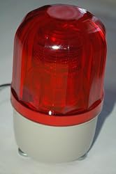 目立つ マグネット 式 LED ストロボ フラッシュ 警告灯 【ADVANTAGE】 黄 赤 青 緑 12V 24V 100V ガレージ 車庫 防犯 にも マイクロファイバークロス付き (赤（AC110V）)