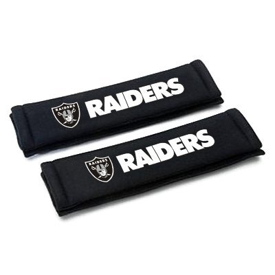 NFL Team Oakland Raiders Seat Belt Shoulder Pads, Pair