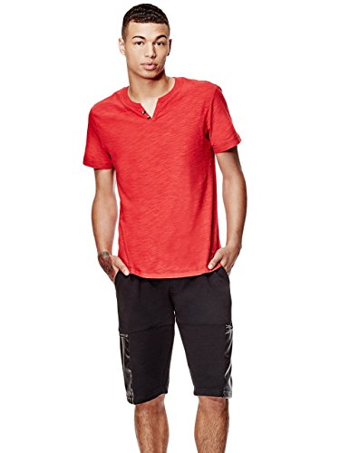 G by GUESS Men's Ricky Slub Slit Henley