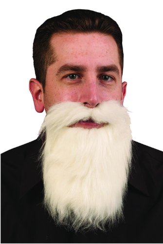 White Mustache & Long Beard Costume Accessory