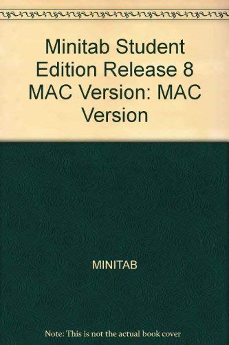 Minitab for Macintosh Release 8 by Robert Schaefer