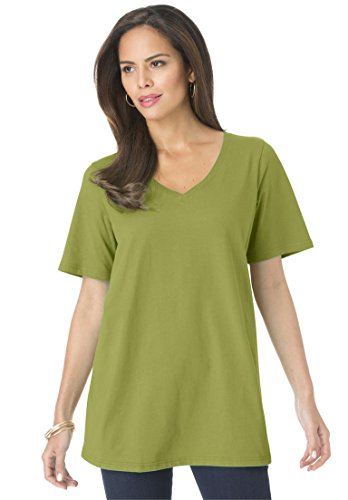Roamans Women's Plus Size V-Neck Ultimate Tee