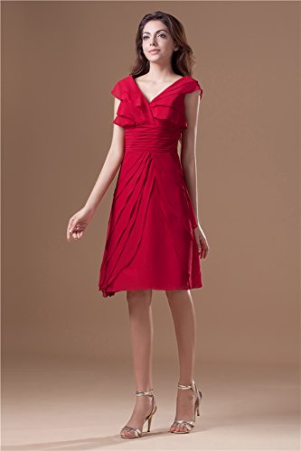 

Jspoir Melodiz Women's V-Neck Knee Length Chiffon Bridesdress