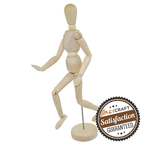 Algopix Similar Product 3 - YazyCraft Wooden Manikin Male 12"