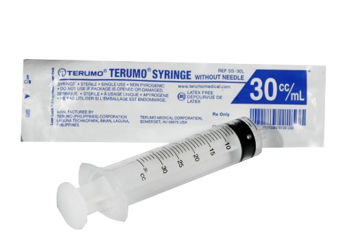 Syringe 30cc Luer Lock Tip Sterile (Pack of 10)