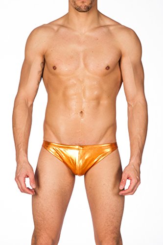 Gary Majdell Sport Men's Metallic Greek Bikini Swimsuit with Contour Pouch