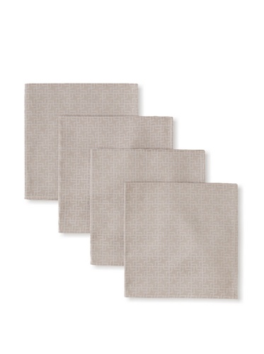 

Garnier Thiebaut 26034-S 100-Percent Cotton Puzzle Napkins, 17 by 17-Inch, Beige, 4-Pack