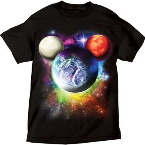 Disney Mens Planet Mickey Mouse T Shirt