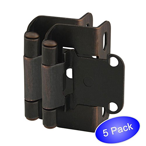 Cosmas 27550-ORB Oil Rubbed Bronze Self Closing Partial Wrap Cabinet Hinge 1/2