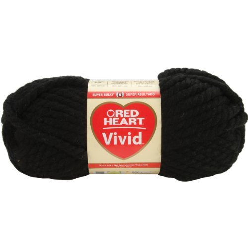 

Coats Yarn Red Heart Vivid Yarn, Black