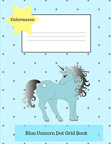Blue Unicorn Dot Grid Book (Unicorn Dot Grid Books) by Colormazen