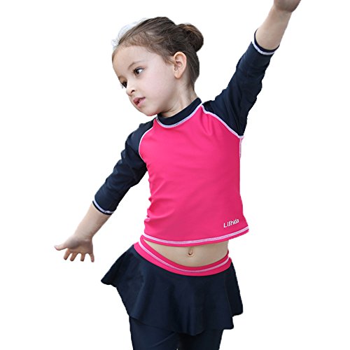 TFJH Kids Girls Swimsuit 3-8 Years UPF 50+ UV 3 Piece