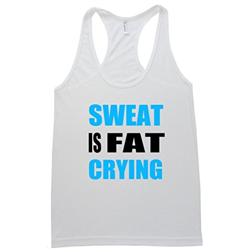 FTD Apparel Women's Sweat is Fat Crying Racerback Tank Top