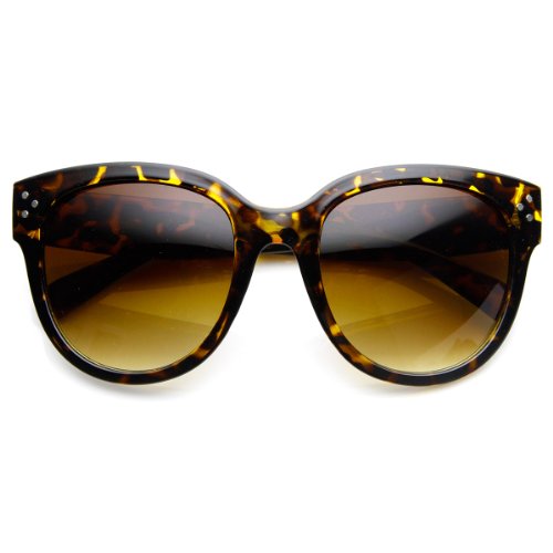 zeroUV - Womens Large Oversized Fashion Horn Rimmed Sunglasses