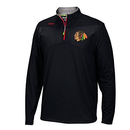 Men's Reebok Chicago Blackhawks 2016 Center Ice Speedwick 1/4 Zip Sweatshirt