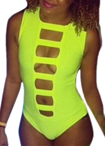 Happy Sailed Women Cool Summer Mansion Neon One-piece Swimsuit Prime(pack of 1)