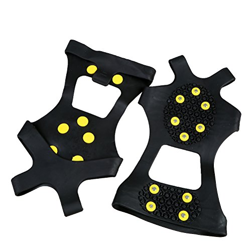 Weanas® Ice and Snow Traction Cleats Universal Slip-on Stretch fit Snow Ice Spikes Crampons