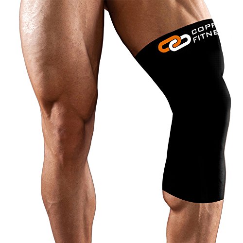 Copper Fitness Recovery Knee Brace, #1 PREMIUM Copper Infused Recovery Sleeve, Protects Patella, Pain Relief for Running, Sports & Wear for Men And Women - Single