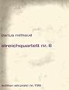 Quatuor à cordes 8e /String Quartet No.8 Sikorski, No.796, Set of 4 Parts