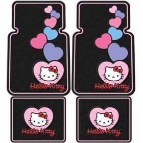 - 	 4PC Hello Kitty Sanrio Front and rear Floor Mats Car Suv Truck