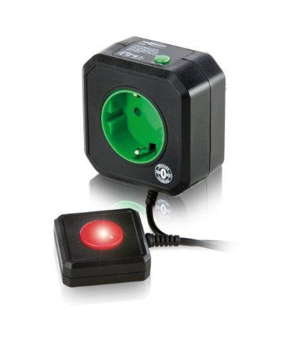 Ansmann 5024083 - Enchufe de ahorro energético para PC (AES3 Zero Watt, con desconexión automática de la red), color negro...