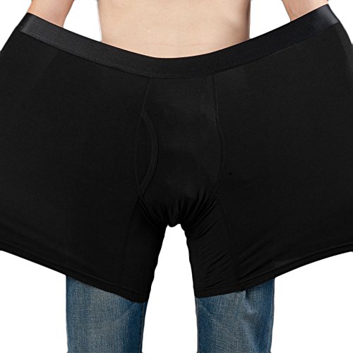 2-Pack Mens Modal Big & Tall Size Boxer Briefs with Fly