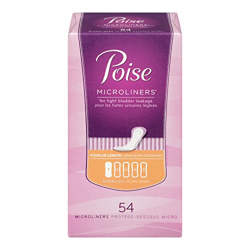 Poise Microliners*, Regular Length, Lightest Absorbency - 54 ct