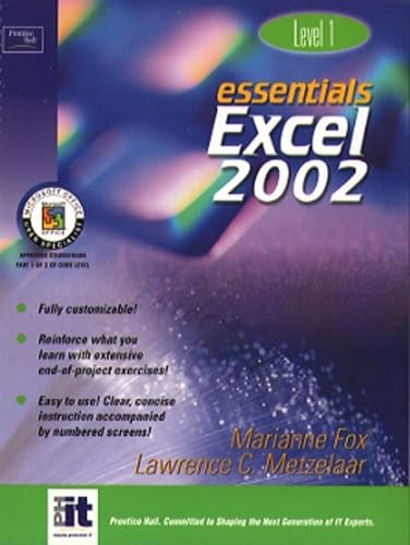 Essentials Excel 2002 : Level 1 by Marianne B. Fox