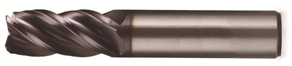 

Bassett MSE-V-4R Series Solid Carbide End Mill, Uncoated (Bright) Finish, 4 Flute, Radius Corner End, 1.5" Cutting Length, 1" Cutting Diameter, 4" Length (Pack of 1)