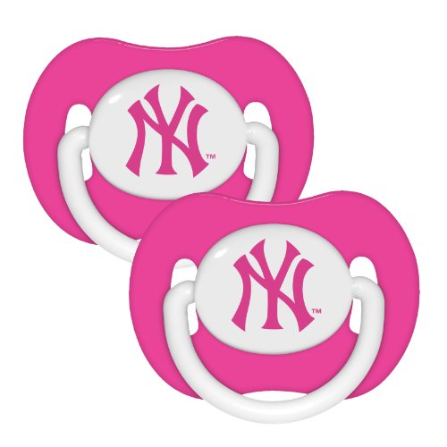 MLB New York Yankees Pacifiers (Pack of 2), Pink