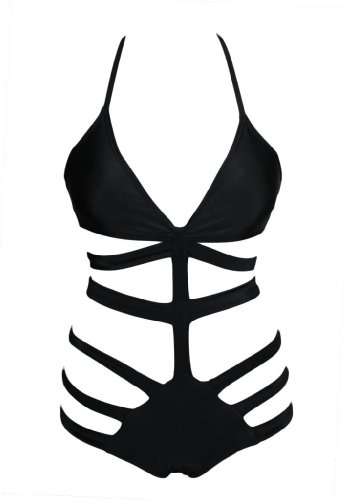Dear-Lover Bodycon Strappy Cutout Monokini Bikini Swimsuit