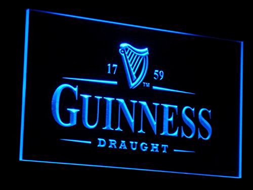 guinness draught logo beer pub vintage gift home bar decor led