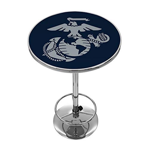 Algopix Similar Product 3 - TG USMC Chrome Pub Table  Eagle Globe