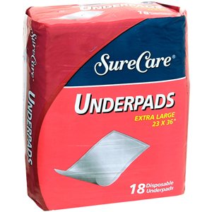 

SURECARE UNDERPAD KDL1550 3/18 23X36 by BUFFALO HOSPITAL