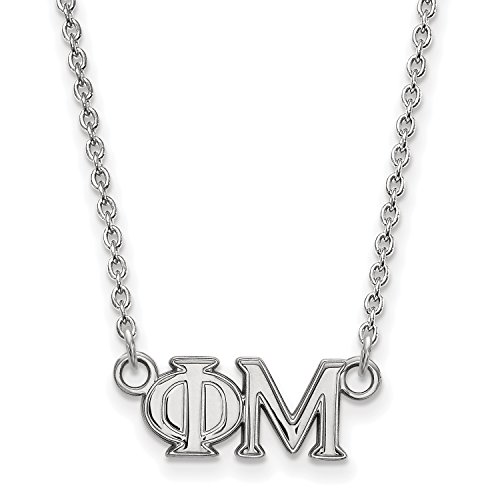 Algopix Similar Product 9 - LogoArt Phi Mu Medium Pendant wChain