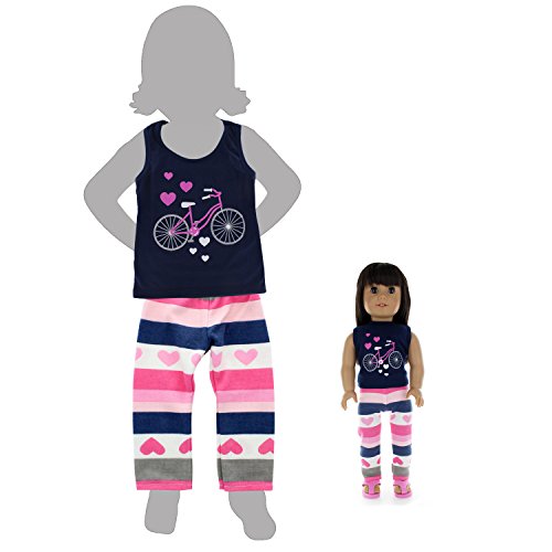 Girl and Doll Matching Outfit Clothes - Tank Top and Sweatpants Set