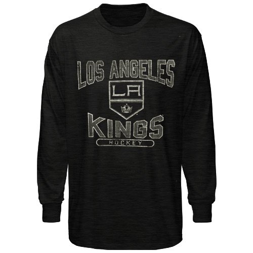 NHL '47 Brand Los Angeles Kings Scrum Long-Sleeved Crew T-Shirt - Black