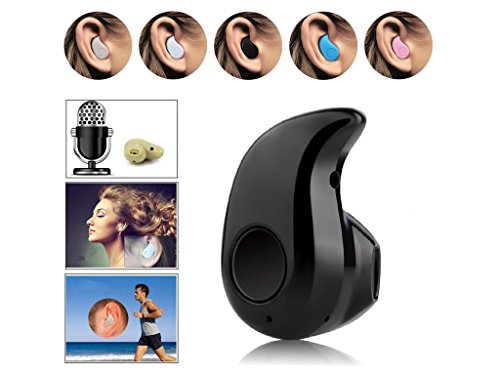 [Left Ear Version] Enegg Mini Wireless BLuetooth CSR 4.0 Earphone Earbud Earpiece Headphones Headset with Microphone for iPhone, Samsung Galaxy Note Edge, LG, Motorola, Android SmartPhone - Black