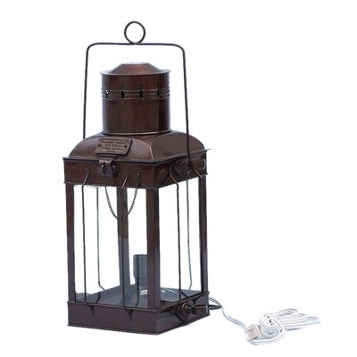 Cargo Electric Lamp Size: 18″ H x 9.5″ W x 7.5″ D, Finish: Antique Copper
