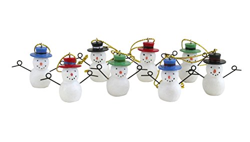 GIFTCO 8018 Snowmen Tie-On Ornaments - Set of 8