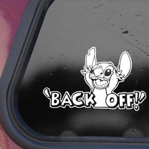 STITCH LILO White Decal Sticker Wall Laptop Notebook Die-cut White Decal Sticker