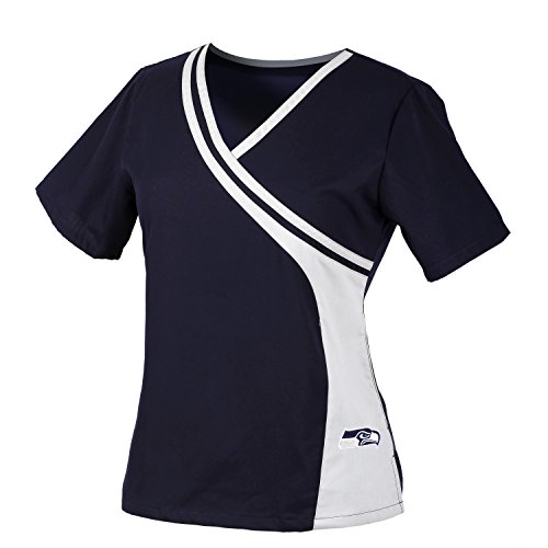 Seattle Seahawks Women's Two Tone Scrub Top