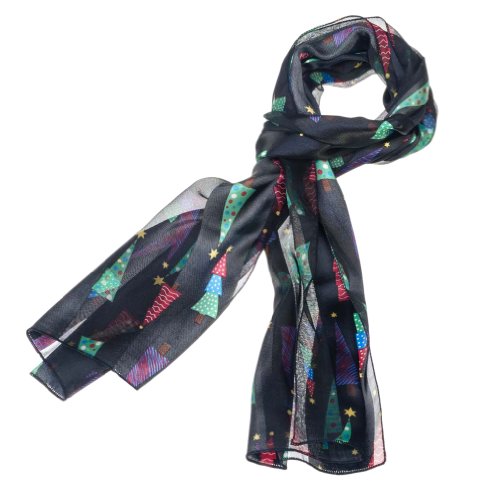Purple Box Jewelry Christmas Tree Scarf One Size