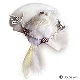 Coco&Ami こことあみ 尻尾はピアスに もふもふ鳥ベレー(ホワイト)