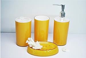 Luxury 66 Yellow Bathroom Soap Dispenser Sets 2021