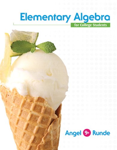 Elementary Algebra For College Students by Allen R. Angel