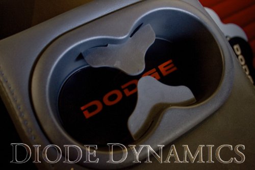 2008-2013 Dodge Challenger Rear Cupholder Accent, Black/Red