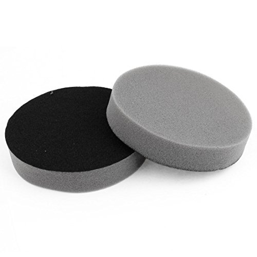 

Water & Wood 2 Pcs 5" Dia Soft Vehicles Car Clean Washing Sponge Black Gray with Car Cleaning Cloth