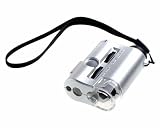 MaTester: 30X 60X Mini Pocket Magnifier Microscope Loupe LED Currency UV Detector